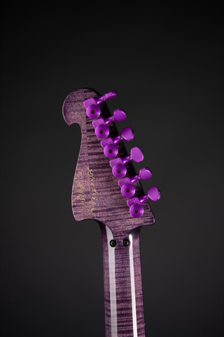 Knaggs Severn SS/XF Steve Stevens Tier 1 Flame Top w Floyd Rose Purple Fade/Reverse Purple