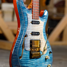 Knaggs USA Severn Turquoise Beach Burst Deep Hollow T1 Top