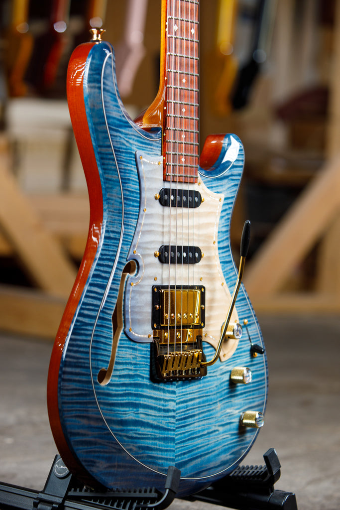 Knaggs USA Severn Turquoise Beach Burst Deep Hollow T1 Top