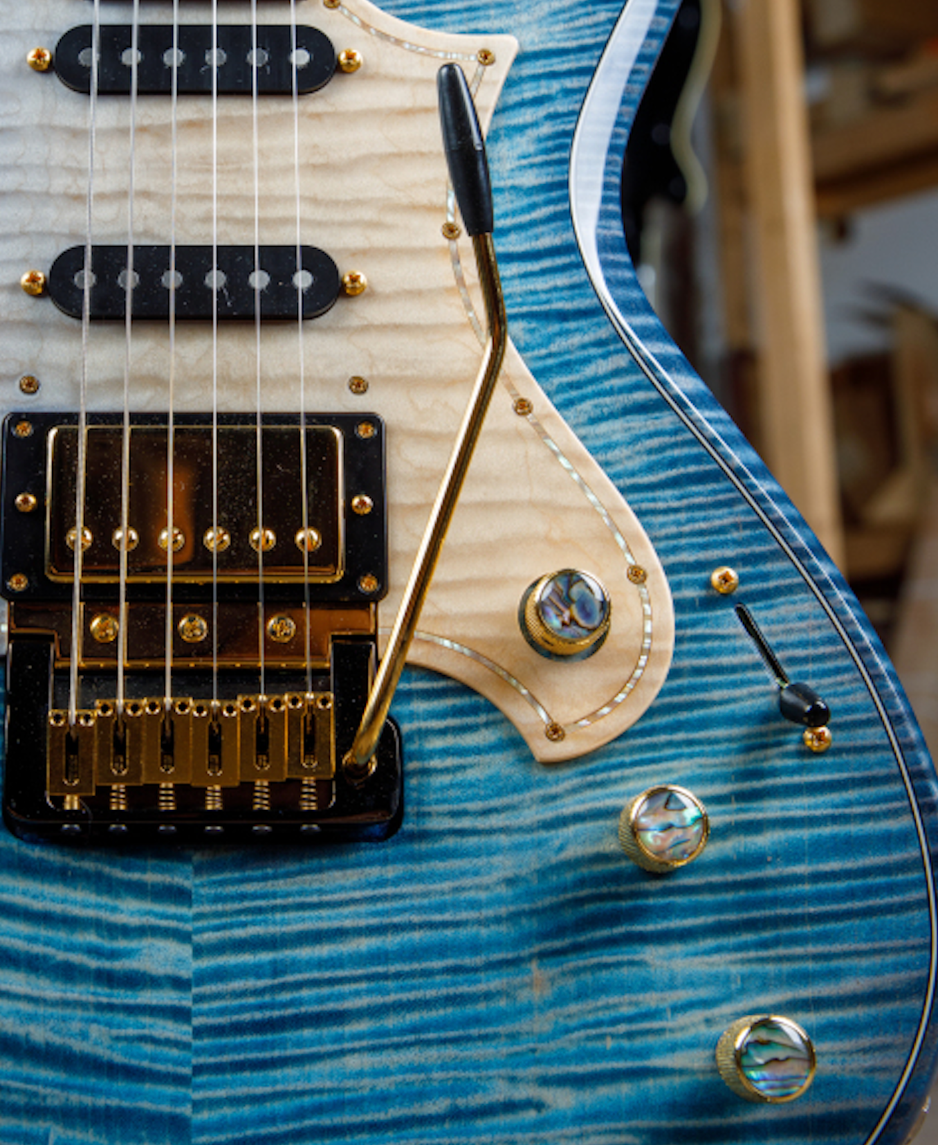 Knaggs USA Severn Turquoise Beach Burst Deep Hollow T1 Top
