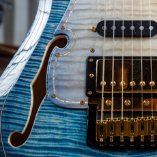 Knaggs USA Severn Turquoise Beach Burst Deep Hollow T1 Top