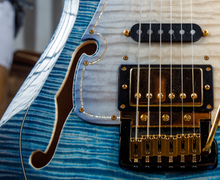 Load image into Gallery viewer, Knaggs USA Severn Turquoise Beach Burst Deep Hollow T1 Top