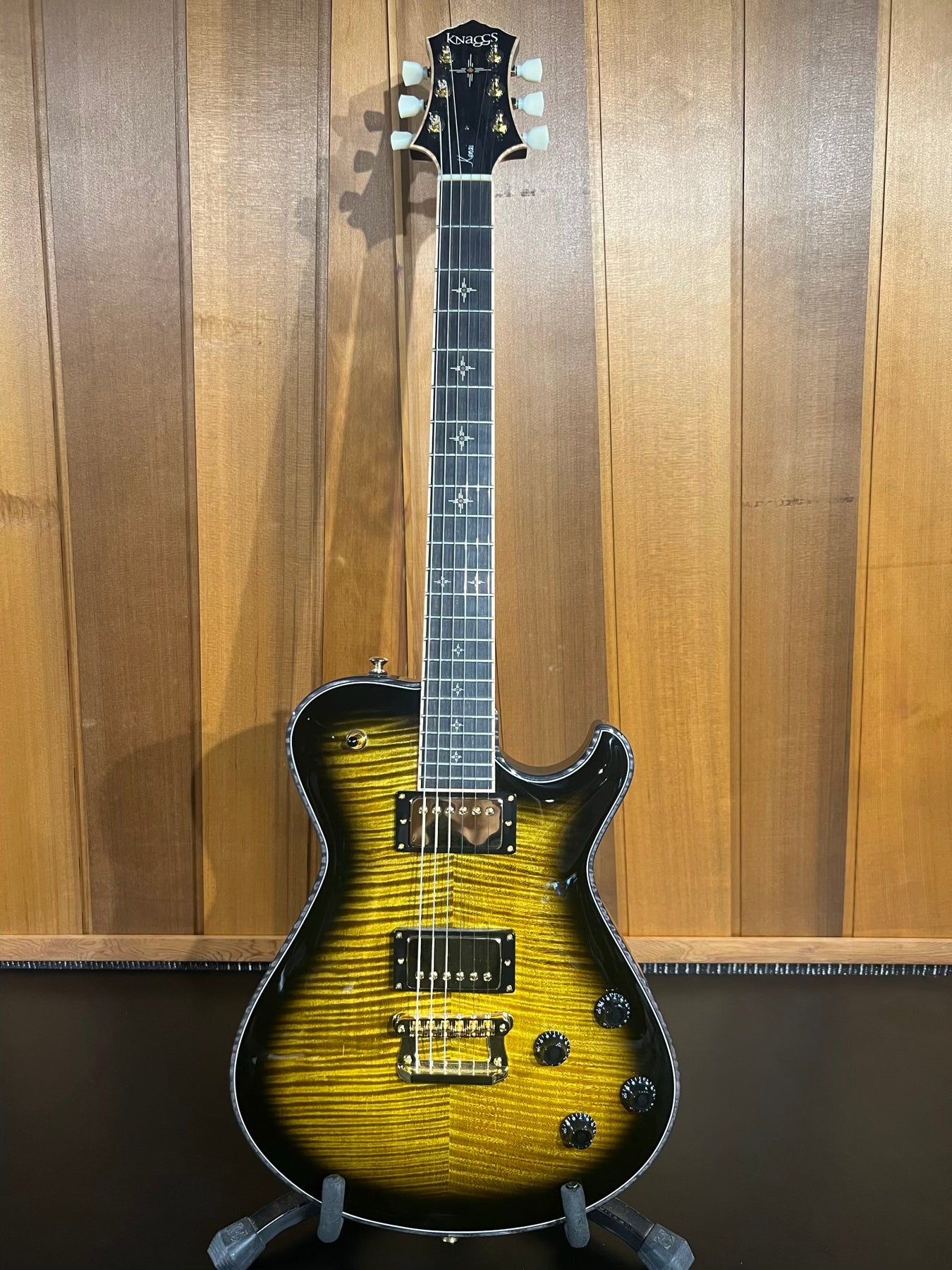 Knaggs Guitars - Kenai, # 2200, Sunflower Black Burst