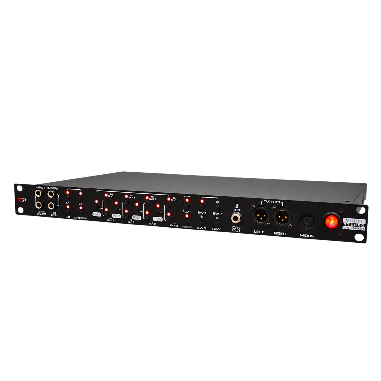 RedSeven Multi Stereo Line Mixer (MSLM) for Guitar Rack Systems