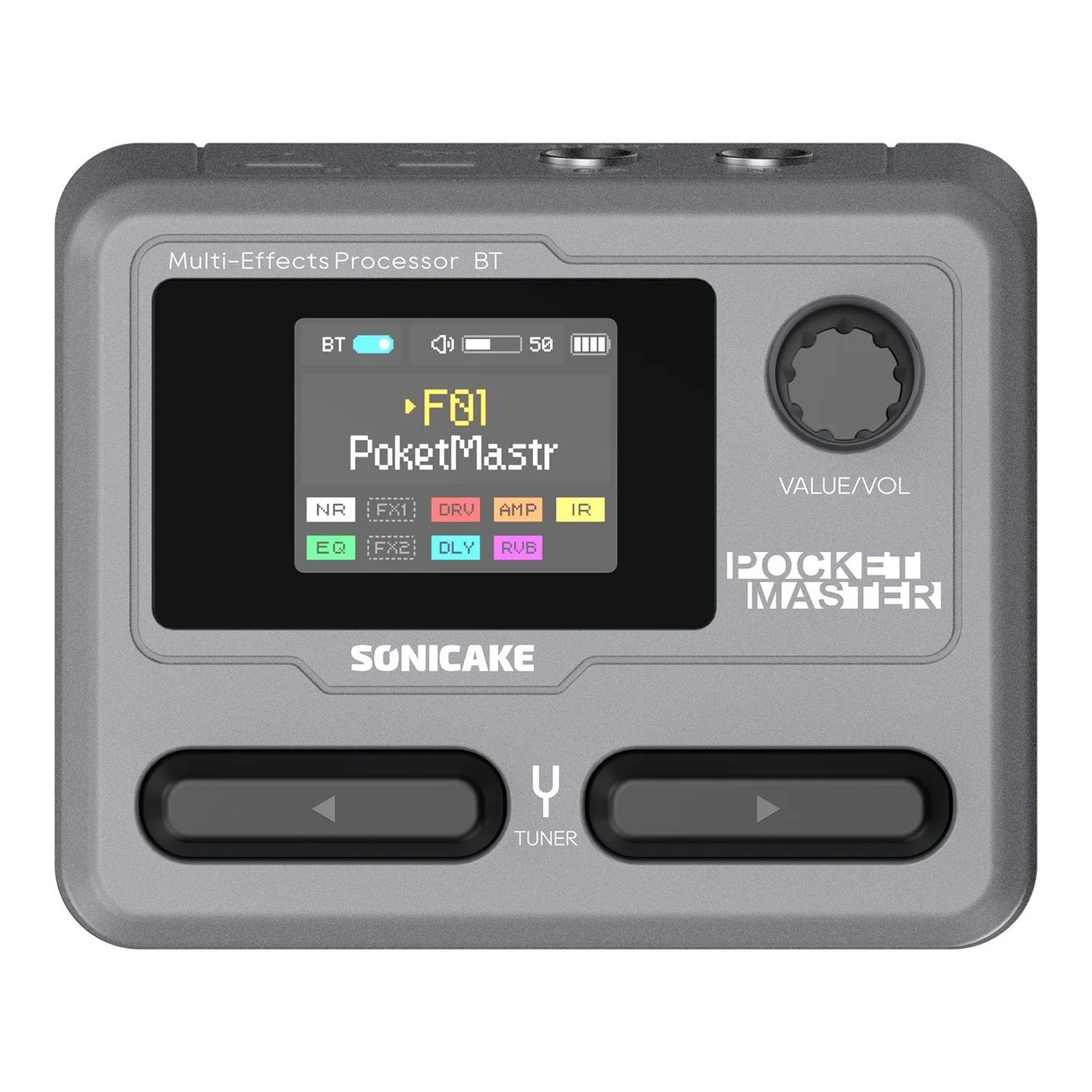 Sonicake Pocket Master - Mini Guitar Amp Model & Multi FX Pedal w BT - Gray