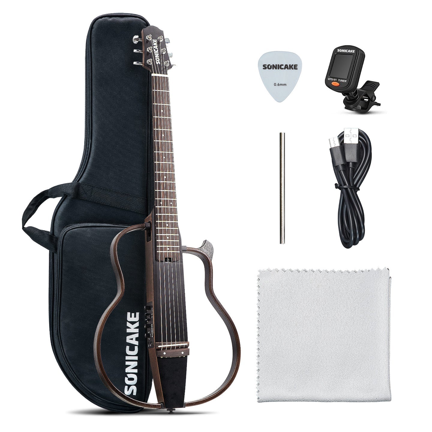 Sonicake Silent Acoustic Electric Guitar QGT-10