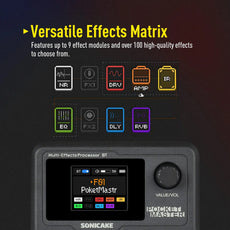 Sonicake Pocket Master - Mini Guitar Amp Model & Multi FX Pedal w BT - Trans Green