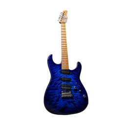 James Tyler USA Studio Elite HD in Blue-Purple Burst with a quilted maple top and a roasted maple neck