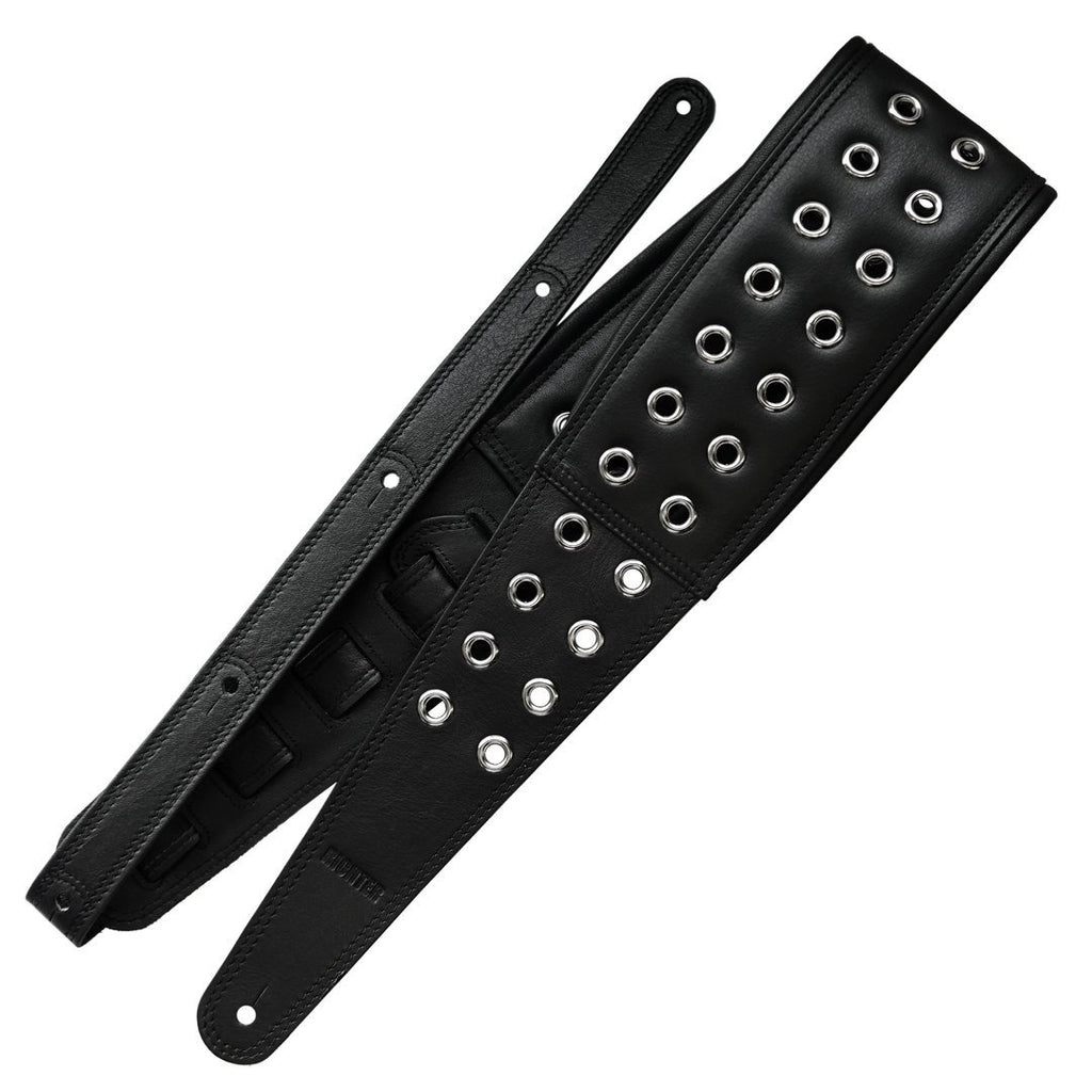 Richter Straps - Springbreak III Grommet Black /Silver Guitar Strap