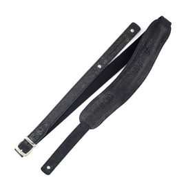 Richter Straps - Slim Deluxe Worn Black Guitar Strap
