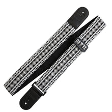 Load image into Gallery viewer, Richter Straps - Retro Black / White Guitar Strap Vegan