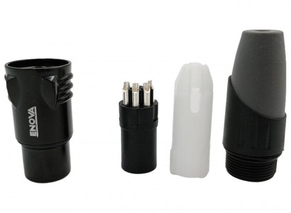 ENOVA XLR cable connector female 5-pin black housing and grey boot solder cups Buy in Australia