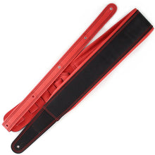 Load image into Gallery viewer, Richter Straps - Springbreak I Nappa Black / Red Guitar Strap