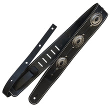 Load image into Gallery viewer, Richter Straps - Raw II Concho Black / Old Silver Guitar Strap