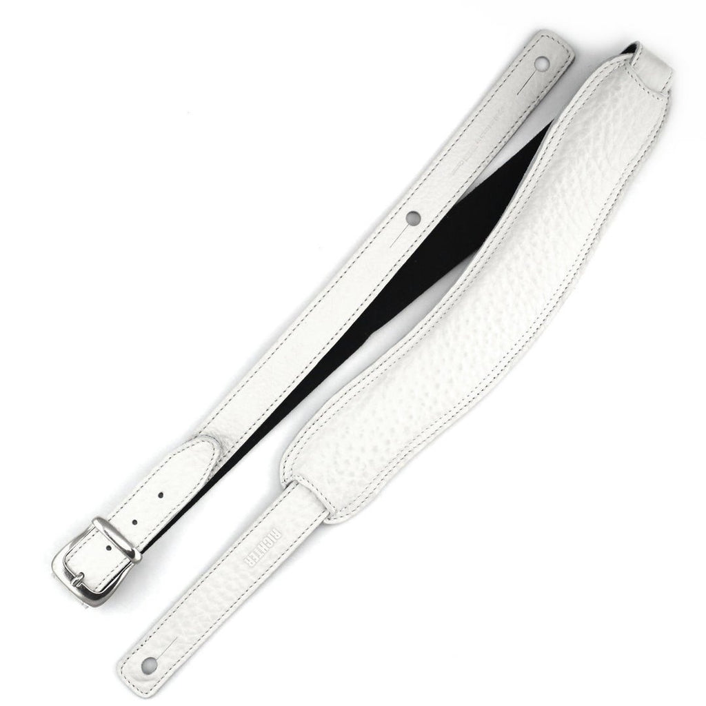 Richter Straps - Slim Deluxe Beluga White Guitar Strap