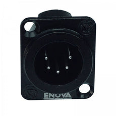 ENOVA XLR chassis connector male 5-pin black metal housing solder cups