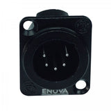 ENOVA XLR chassis connector male 5-pin black metal housing solder cups