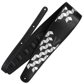 Richter Straps - V-Man Signature Black / Reflecting Print Bass Strap Vegan
