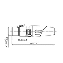 Load image into Gallery viewer, ENOVA XLR cable connector female 5-pin black housing and grey boot solder cups GMI Australia