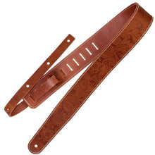 Load image into Gallery viewer, Richter Straps - Raw II Contour Western Rose Tan Guitar Strap
