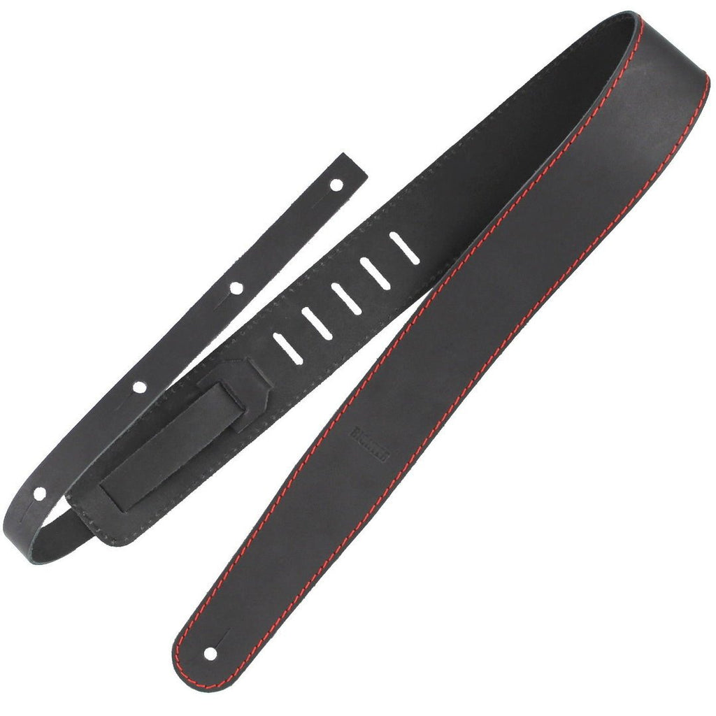 Richter Straps - Raw II Contour Vintage Black/Red Guitar Strap