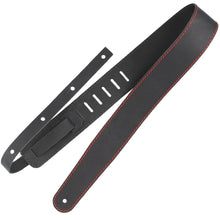 Load image into Gallery viewer, Richter Straps - Raw II Contour Vintage Black/Red Guitar Strap