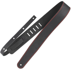 Richter Straps - Raw II Contour Vintage Black/Red Guitar Strap
