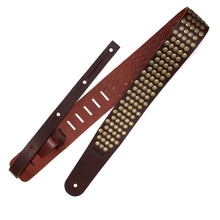 Load image into Gallery viewer, Richter Straps - Raw II Rivet Brown / Vintage Mix Guitar Strap