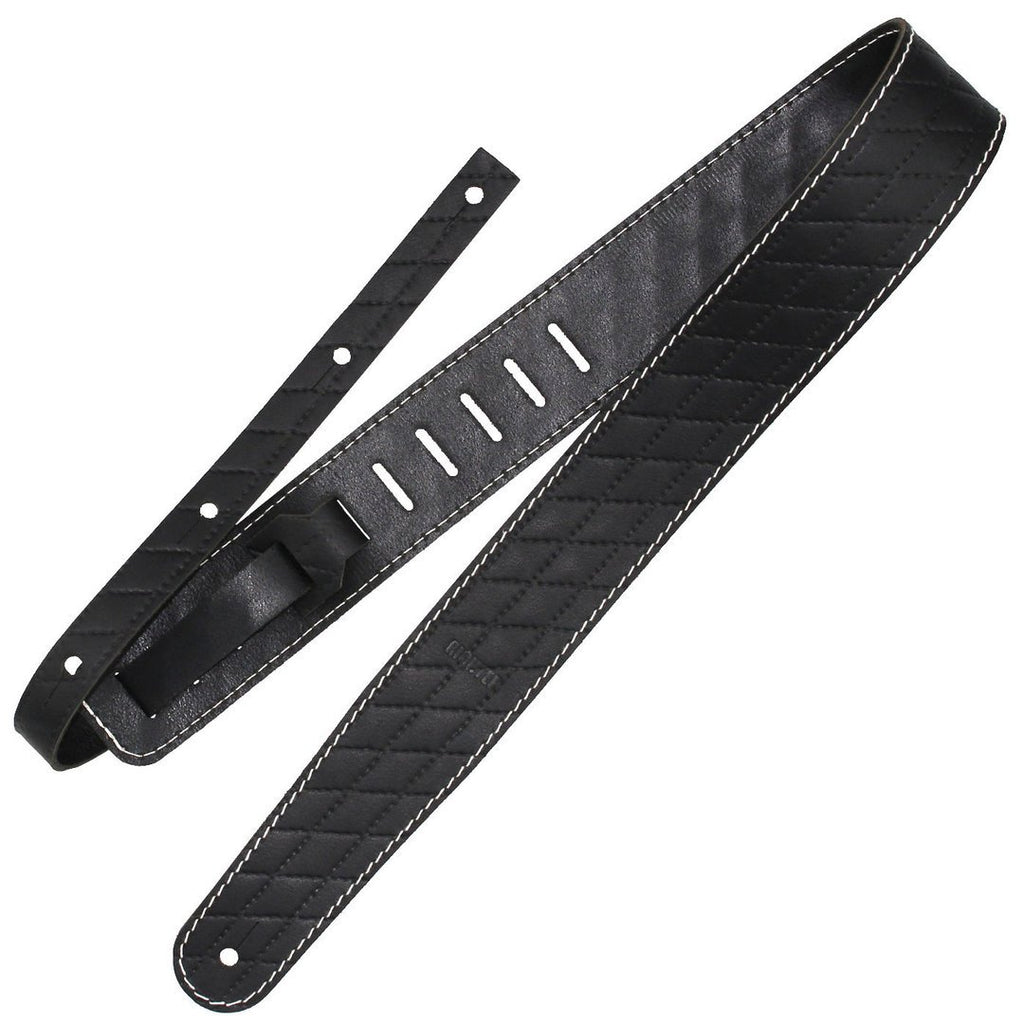 Richter Straps - Raw II Contour Sew Black Guitar Strap