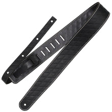 Load image into Gallery viewer, Richter Straps - Raw II Contour Sew Black Guitar Strap