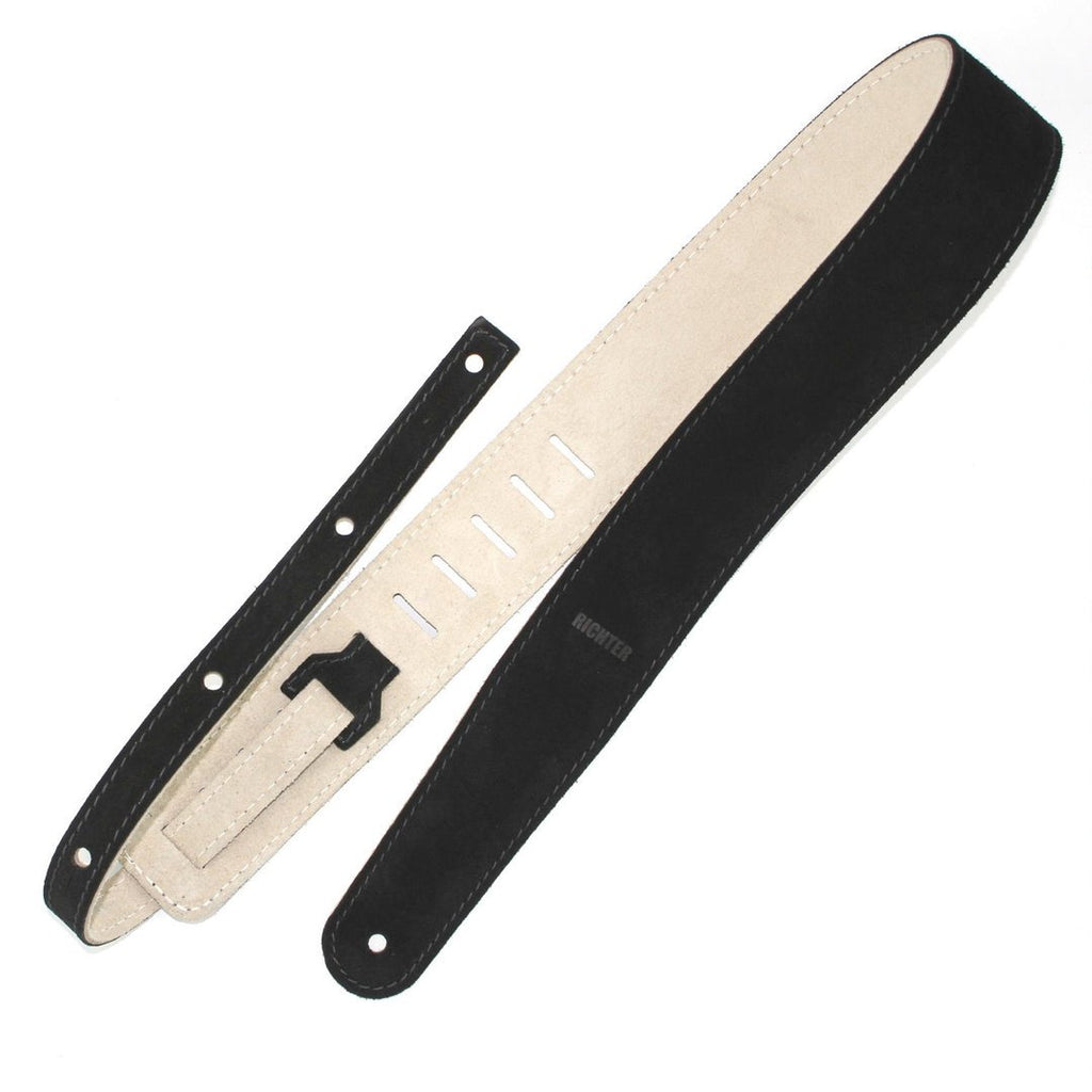 Richter Straps - Raw II Suede Black / Beige Guitar Strap