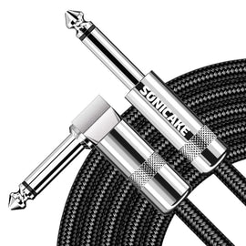 Sonicake - Guitar Cable 6m Nylon ST-RA/Black Australia