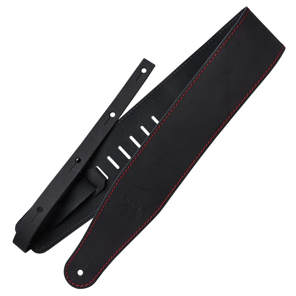 Richter Straps - Raw III Contour Vintage-Black / Red Guitar Strap