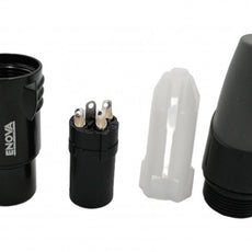 ENOVA XLR cable connector female 3-pin black housing and grey boot solder cups Buy in Australia