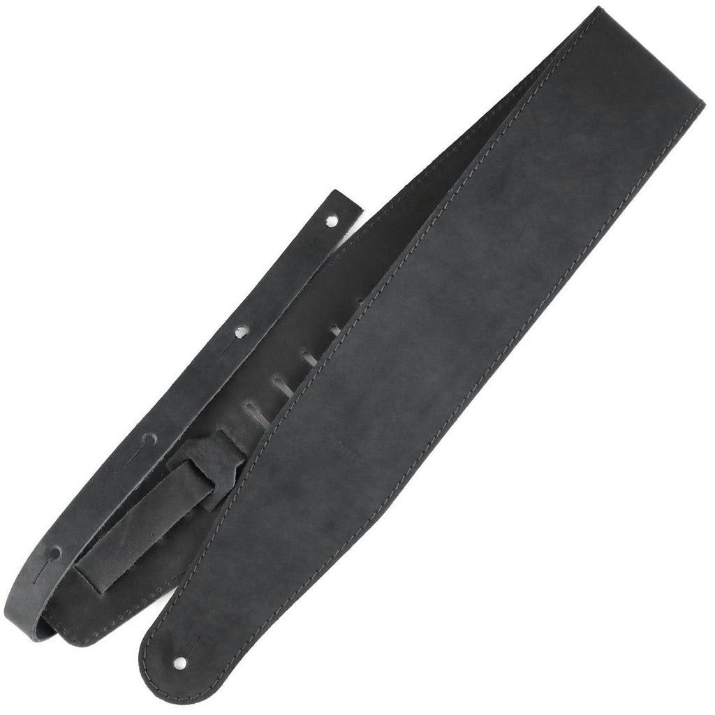 Richter Straps - Raw III Contour Waxy Suede Black Guitar Strap