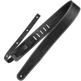 Richter Straps - Raw II Contour Wrinkle Black Guitar Strap