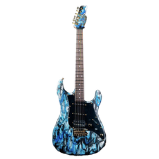 James Tyler USA Studio Elite HD Electric Guitar - Black and Blue Shmear